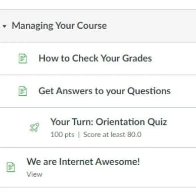 screenshot of the online dashboard